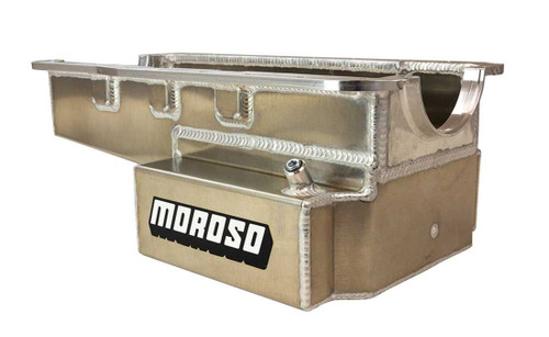 Engine Oil Pan - Front Sump - 7 qt - 8 in Deep - Aluminum - Natural - Small Block Ford - Each