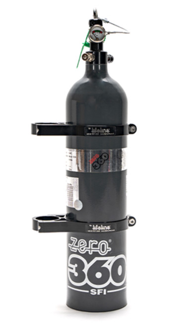Fire Suppression System - Zero 360 - Low Profile - Novec 1230 - SFI17.3 - 5.0 lb Bottle - Clamps / Pull Cable - Kit