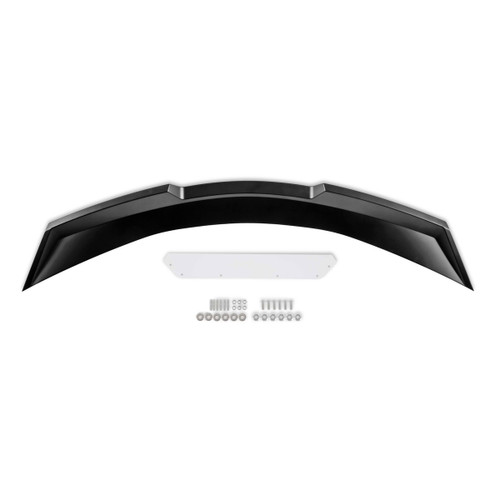 Spoiler Wicker Bill - Rear - Bolt-On - Hardware Included - Adjustable Polycarbonate Flap Included - Plastic - Satin Black - Chevy Corvette 2020-23 - Each Spoiler Wicker Bill - Rear - Bolt-On - Hardware Included - Adjustable Polycarbonate Flap Included - Plastic - Satin Black - Chevy Corvette 2020-23 - Each