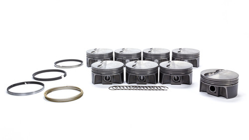 Piston and Ring - PowerPak - Forged - 3.908 in Bore - 1.0 x 1.0 x 2.0 mm Ring Groove - Minus 4.00 cc - GM LS-Series - Kit