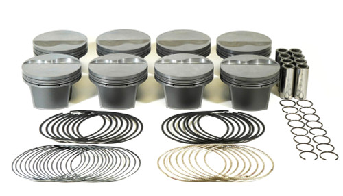 Piston and Ring - PowerPak - Forged - 4.000 in Bore - 1.0 x 1.0 x 2.0 mm Ring Grooves - Minus 5.80 cc - GM LS-Series - Kit