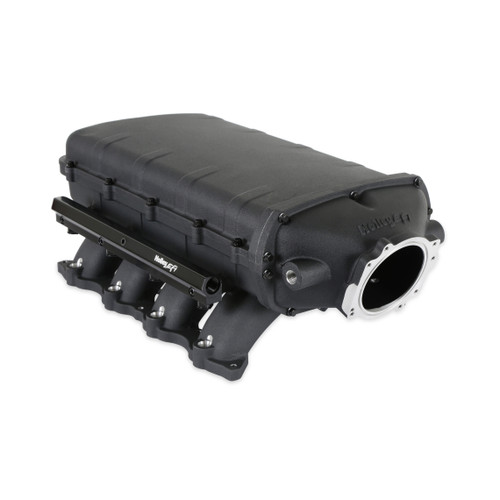 Intake Manifold - Ultra Lo-Ram - 93 mm Throttle Body Flange - Multi Port - Aluminum - Black Powder Coat - Ford Coyote - Kit