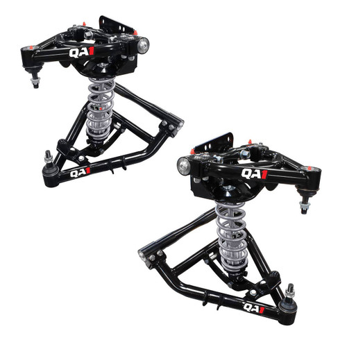 Front Suspension Kit - Single Adjustable - Brackets / Control Arms / Hardware / Shocks / Springs / U-Bolt Kit - Steel - Black Powder Coat - C10 - GM Fullsize Truck 1963-87 - Kit