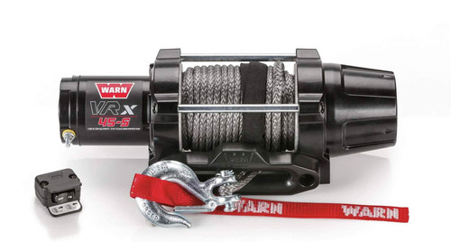 Winch - VRX 45-S - 4500 lb Capacity - Hawse Fairlead - 10 ft Remote - 1/4 in x 50 ft Synthetic Rope - 12V - Kit