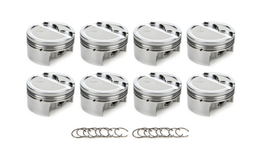 Piston - AutoTec - Dished - Forged - 4.030 in Bore - 1.5 x 1.5 x 3.0 mm Ring Grooves - Minus 11.40 cc - GM LS-Series - Set of 8