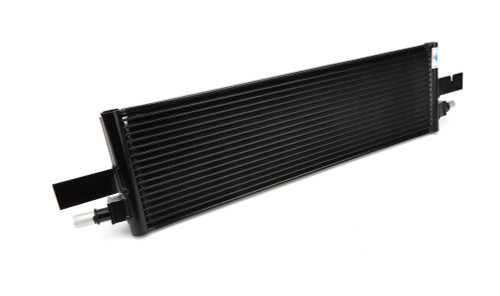 Fluid Cooler - 24.488 x 5.9 x 1.496 in - Plate and Fin Type - OEM Quick Disconnect Inlet / Outlet - Aluminum - Black Powder Coat - Each
