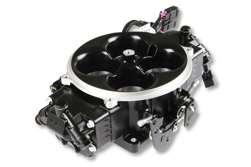 Throttle Body - Terminator X Stealth - Replacement - 1440 CFM - Square Bore - 4-Barrel - Aluminum - Black Anodized - Stealth Terminator EFI - Each