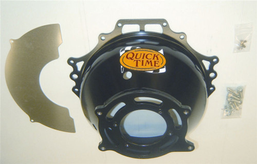 Bellhousing - Block Plate - Hardware Included - Steel - Black Paint - Various Transmissions - Chevy V8 - Kit