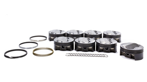 Piston and Ring - PowerPak - Forged - 4.155 in Bore - 1.0 x 1.0 x 2.0 mm Ring Groove - Plus 11.10 cc - Small Block Chevy - Kit