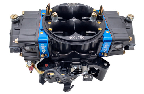 Carburetor - Equalizer - 4-Barrel - 750 CFM - Square Bore - No Choke - Mechanical Secondary - Dual Inlet - Black Powder Coat - Alcohol - 604 Crate Engine - Each