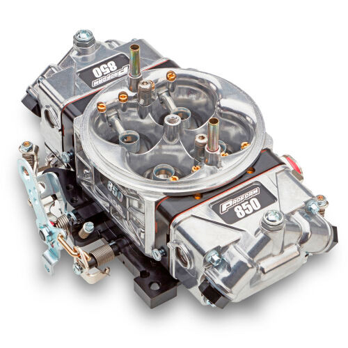 Carburetor - Race Series - 950 CFM - Square Bore - No Choke - Mechanical Secondary - Dual Inlet - Silver / Black - Gas - Each