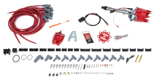 Ignition Kit - Crate Ignition Kits - Distributor - Blaster SS Coil - Super Conductor Wires - Wire Dividers - Chevy V8 - Kit