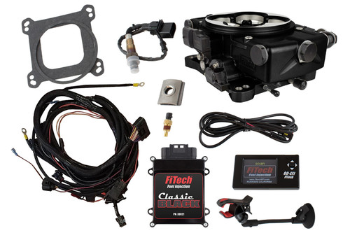 Fuel Injection - Go EFI Classic - Throttle Body - Square Bore - 4-Barrel - External ECU - Aluminum - Black Powder Coat - Universal - Kit
