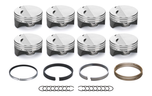 Piston - LSX 12 - Forged - 4.125 in Bore - 1.5 x 1.5 x 3.0 mm Ring Grooves - Minus 4.80 cc - GM LS-Series - Set of 8