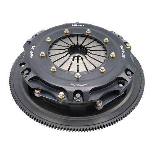 Clutch Kit - ST-246 - Twin Disc - 9.7 in Diameter - 1-1/8 x 26 Spline - Sprung Hub - Aluminum - Black Anodized - GM LT-Series 1992-97 - Kit