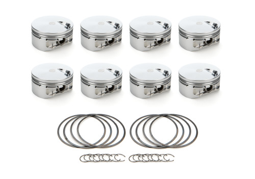 Piston - AutoTec - Flat Top - Forged - 4.500 in Bore - 1.5 x 1.5 x 3.0 mm Ring Grooves - Minus 3.00 cc - Big Block Chevy - Set of 8