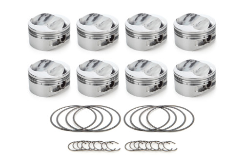 Piston - AutoTec - Dome - Forged - 4.030 in Bore - 1.5 x 1.5 x 3.0 mm Ring Grooves - Plus 12.00 cc - Small Block Ford - Set of 8