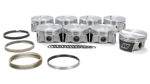 Piston and Ring - Strutted High Strength - Forged - 4.030 in Bore - 1.2 x 1.2 x 3.0 mm Ring Groove - Minus 5.70 cc - Small Block Chevy - Kit