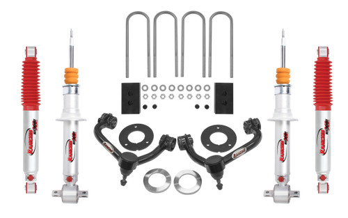Suspension Lift Kit - 3 in Lift - Struts / Shocks / Control Arms / Ball Joints / Blocks / Sway Bar Spacers / Hardware Included - Ford Fullsize Truck 2021-22 - Kit
