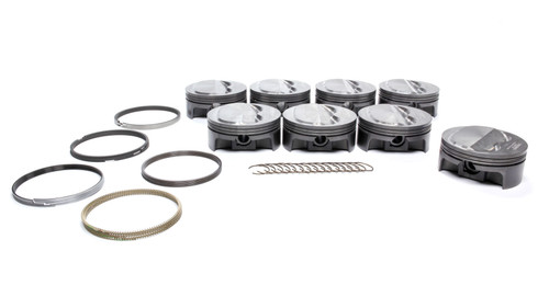 Piston and Ring - PowerPak - Forged - 4.155 in Bore - 1.0 x 1.0 x 2.0 mm Ring Grooves - Plus 4.00 cc - Small Block Chevy - Kit