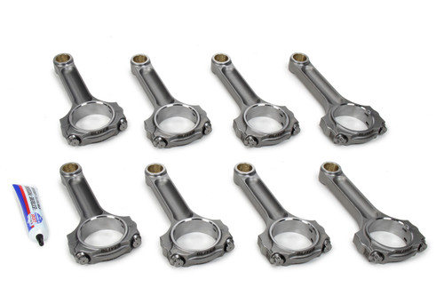 Connecting Rod - Standard Light - I Beam - 6.000 in Long - Bushed - 7/16 in Cap Screws - Forged Steel - Small Block Chevy - Set of 8