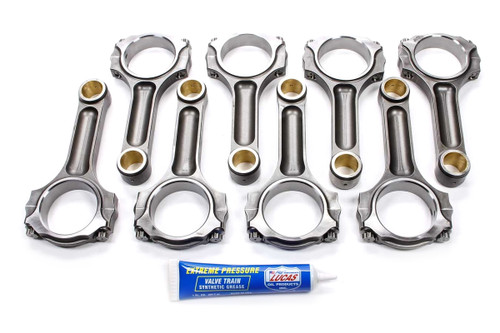 Connecting Rod - Standard Light - I Beam - 5.400 in Long - Bushed - 7/16 in Cap Screws - Forged Steel - Small Block Ford - Set of 8