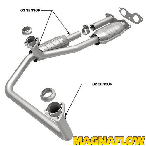 Catalytic Converter - Direct-Fit - Replacement - Stainless - Natural - Small Block Chevy - GM Fullsize Truck 1996-99 - Kit Catalytic Converter - Direct-Fit - Replacement - Stainless - Natural - Small Block Chevy - GM Fullsize Truck 1996-99 - Kit