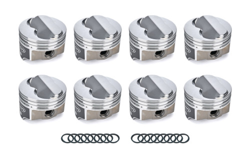 Piston - Premium Forged - Forged - 4.040 in Bore - 1/16 x 1/16 x 3/16 in Ring Grooves - Plus 6.30 cc - Small Block Chevy - Set of 8