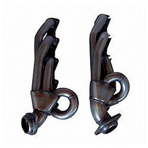 Headers - Shorty - 1-1/2 in Primary - Stock Collector Flange - Stainless - Natural - Ford Modular - Ford Fullsize SUV / Truck 1999-2004 - Pair