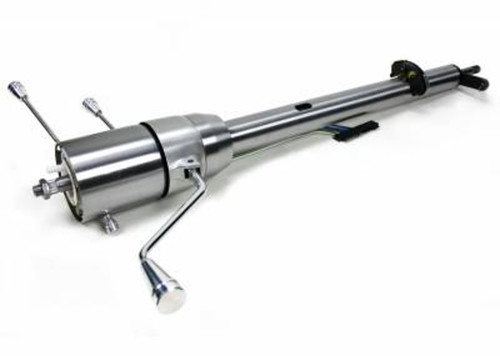 Steering Column - Retrofit - Tilt - Column Shift - Hazard / Turn Signal - Steel - Natural - Ford Fullsize Truck 1973-77 - Each