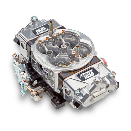 Carburetor - Race Series - 1050 CFM - Square Bore - No Choke - Mechanical Secondary - Dual Inlet - Silver / Black - Gas - Each