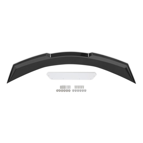 Spoiler Wicker Bill - Rear - Bolt-On - Hardware Included - Adjustable Polycarbonate Flap Included - Plastic - Carbon Metallic - Chevy Corvette 2020-23 - Each