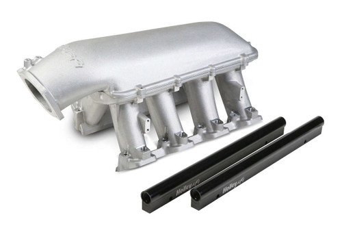 Intake Manifold - Hi-Ram EFI - 92 mm Throttle Body Flange - Multi Port - Aluminum - Natural - LS1 / LS2 / LS6 - GM LS-Series - Kit