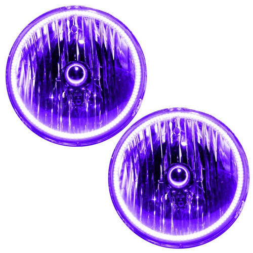 Headlight - Halo LED Ring - Plastic - Purple - Jeep Wrangler JK 2007-16 - Pair Headlight - Halo LED Ring - Plastic - Purple - Jeep Wrangler JK 2007-16 - Pair