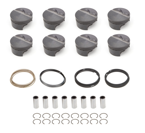 Piston and Ring - PowerPak - 4.075 in Bore - 1.0 x 1.0 x 2.0 mm Ring Groove - Minus 5.8 cc - GM LS-Series - Kit