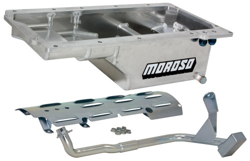 Engine Oil Pan - Street / Strip - Rear Sump - 6 qt - 6 in Deep - Tray / Pickup Included - Aluminum - GM LS-Series - Each