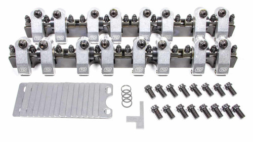 Rocker Arm - Shaft Mount - 1.60 / 1.50 Ratio - Full Roller - Aluminum - Natural - Dart Iron Eagle - Small Block Chevy - Kit Rocker Arm - Shaft Mount - 1.60 / 1.50 Ratio - Full Roller - Aluminum - Natural - Dart Iron Eagle - Small Block Chevy - Kit