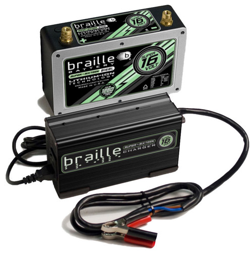 Battery and Charger - Super-Sixteen - Lithium-ion - 16V - 2325 Pulse Cranking amps - Stud Terminals - Top Terminals - 10.00 in L x 6.15 in H x 3.25 in W - Kit