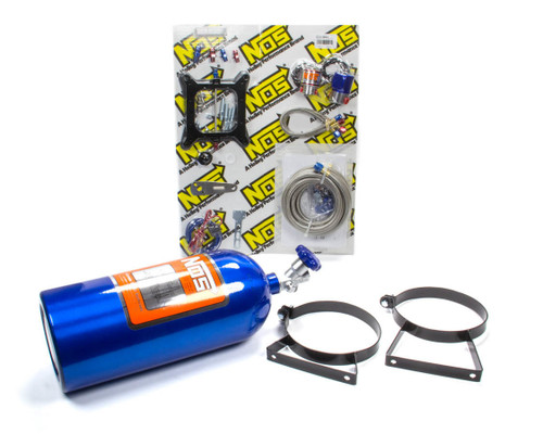 Nitrous Oxide System - Big Shot - Wet - Single Stage - 190-300 HP - 10 lb Bottle - Blue - Square Bore - Kit