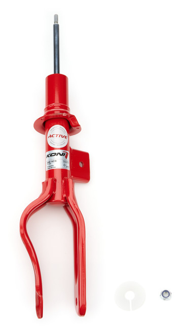 Shock - Special Active Series - Twintube - Steel - Red Paint - Front - Right Side - Tesla Model 3 / Model Y 2017-23 - Each Shock - Special Active Series - Twintube - Steel - Red Paint - Front - Right Side - Tesla Model 3 / Model Y 2017-23 - Each