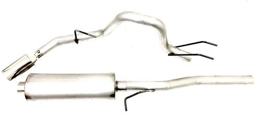 Exhaust System - Cat-Back - 3 in Diameter - Single Side Exit - 5 in Polished Tip - Stainless - Natural - Super Duty - Ford Fullsize Truck 2020-21 - Kit Exhaust System - Cat-Back - 3 in Diameter - Single Side Exit - 5 in Polished Tip - Stainless - Natural - Super Duty - Ford Fullsize Truck 2020-21 - Kit