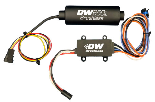 Fuel Pump - DW650iL - Electric - In-Tank - Brushless - 650 lph - 40 psi - 8 AN Outlets - Install Kit - Gas / Methanol / E85 - Single / Dual Speed Controller Included - Kit