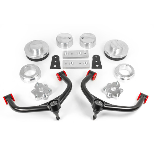 Suspension Lift Kit - SST - 4 in Front Lift - 2 in Rear Lift - Brackets / Bushings / Control Arms / Hardware / Spacers Included - 4WD - Dodge Ram Fullsize Truck 2009-18 - Kit