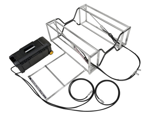 Race Car Lift Frame - Eco X-Series - 4500 lb Capacity - 18 in Height - Pump / Hoses Included - Aluminum - Black Powder Coat - Each