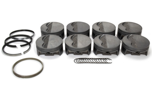 Pistons and Rings - PowerPak - Forged - 4.032 in Bore - 1.0 x 1.0 x 2.0 mm Ring Grooves - Minus 6.50 cc - Small Block Ford - Kit