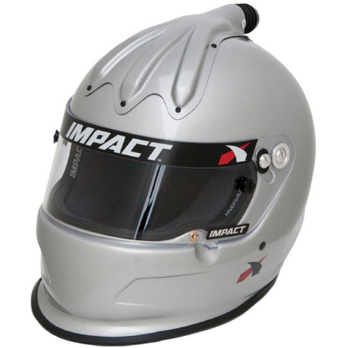 Helmet - Super Charger - Full Face - Snell SA2020 - Head and Neck Support Ready - Silver - Large - Each