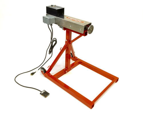 Tire Prep Stand - Electric - 110V - High Torque - Cart / Motor / Wheels - Red Powder Coat - Kit