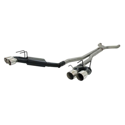 Exhaust System - American Thunder - Cat-Back - 3 in Tailpipe - 4 in Tips - Stainless - Natural - Chevy Camaro 2013-15 - Kit