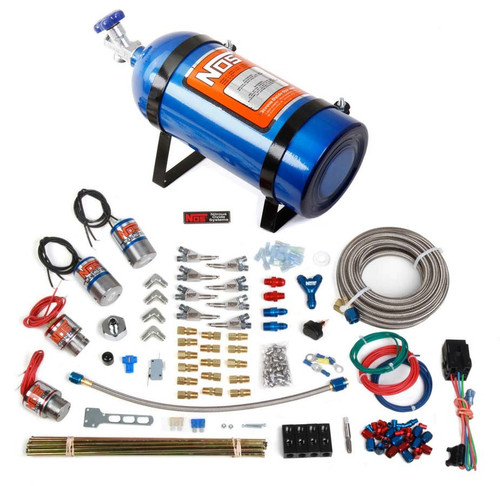 Nitrous Oxide System - Pro Shot Fogger - Wet - Single Stage - 250-500 HP - 10 lb Bottle - Blue - Direct Port - Kit Nitrous Oxide System - Pro Shot Fogger - Wet - Single Stage - 250-500 HP - 10 lb Bottle - Blue - Direct Port - Kit