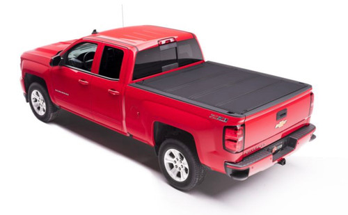 Tonneau Cover - Bakflip MX4 - Folding - Clamp-On - Aluminum / Foam - Black Powder Coat - 8 ft Bed - GM Fullsize Truck 2015-2018 - Kit